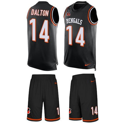 Nike Bengals #14 Andy Dalton Black Team Color Men's Stitched NFL Limited Tank Top Suit Jersey